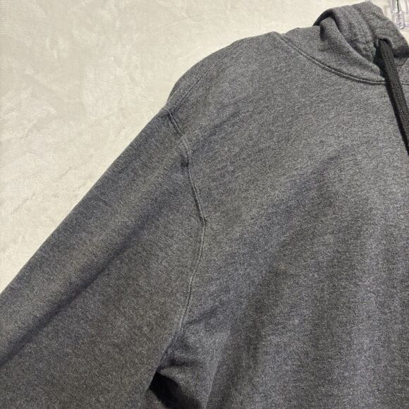 Nike Sportswear Club Men's Medium Jersey Pullover Hoodie Gray Swoosh Spellout - Picture 2 of 14